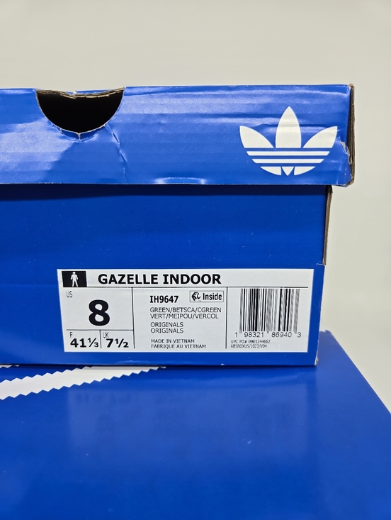 adidas Women's Gazelle Indoor IH9647 Green Red Mexico Shoes Size 9 New - Picture 8 of 8